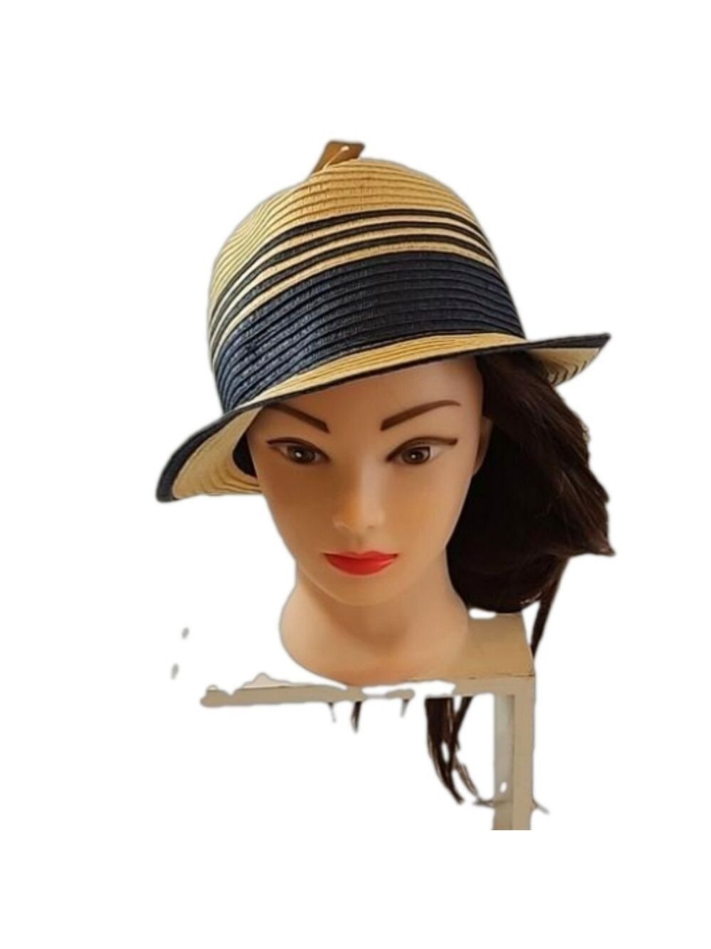 Summer Fedora Hat 100% paper straw Unisex black detail British Style Handmade